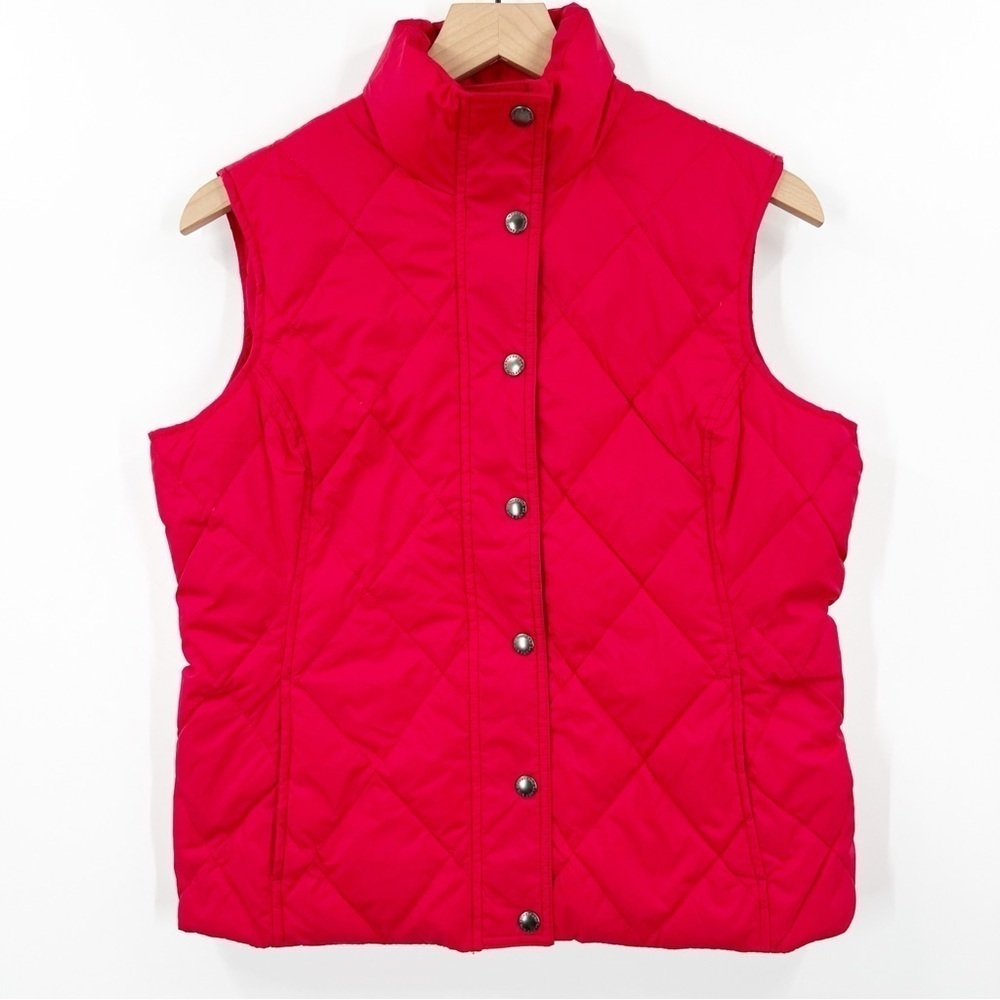 Lands' End Red Down Puffer Vest